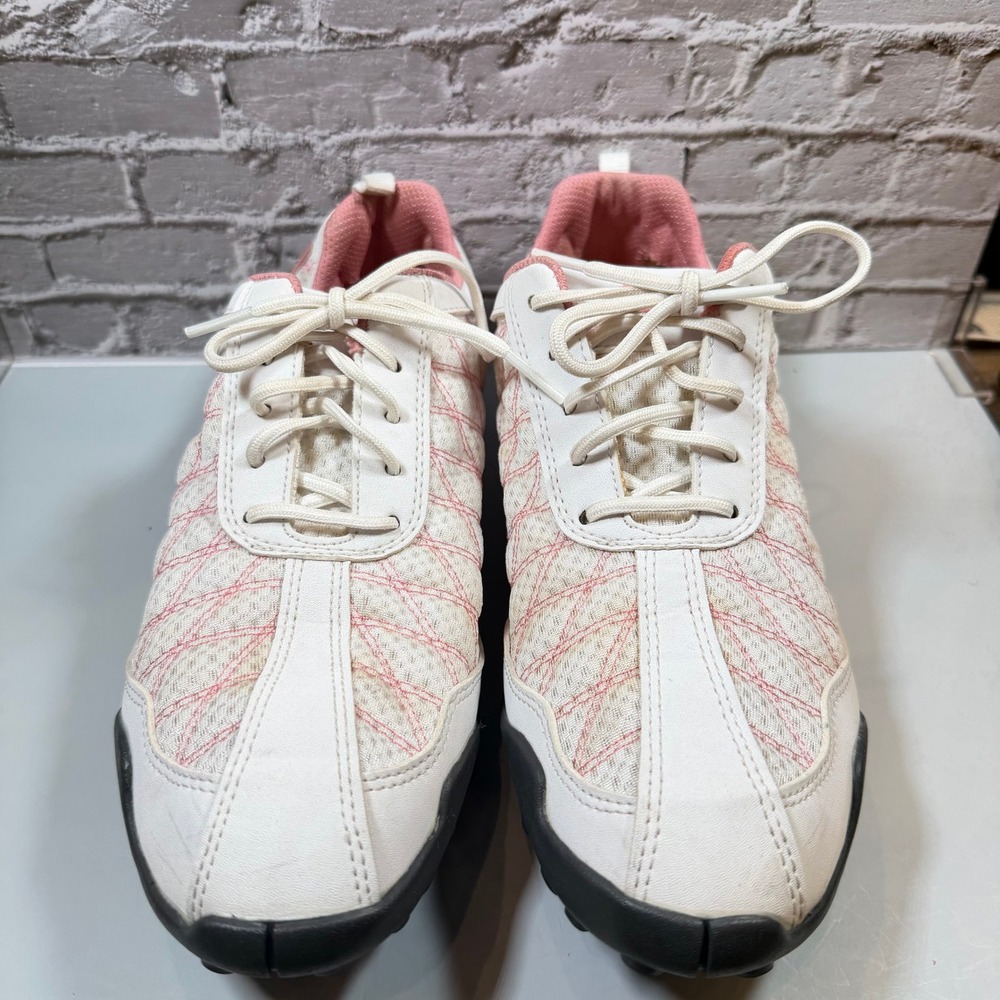 FootJoy Superlites Womens 8.5 White Pink Quilted Spikeless 98821